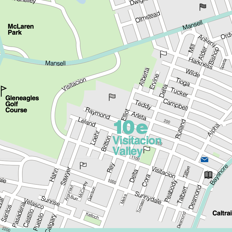 Visitacion Valley map